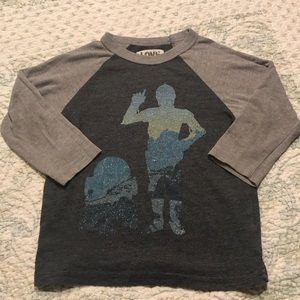 Star Wars r2d2 c3po boys raglan shirt 4t love+art
